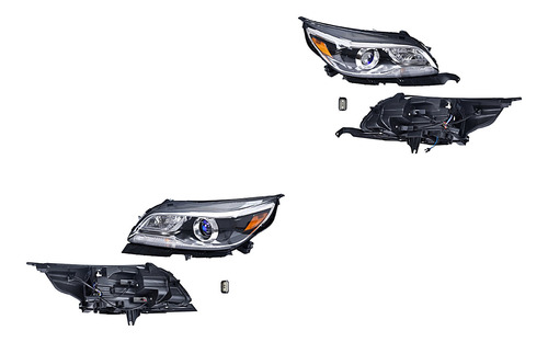 (2) Faros Delanteros P/foco Xenon Malibu Chevrolet 13-15