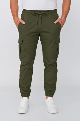 Pantalón Hombre Cargo Jogger Importado Joger Gabardina