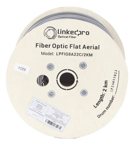 Fibra Optica Aerea Mini Figura Monomodo Carrete 2 Km 2 Hilos