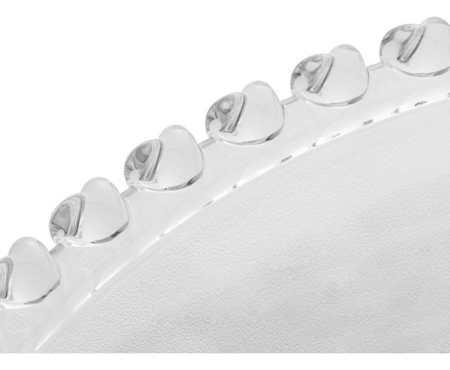 Conjunto De Pratos De Sobremesa De Cristal 6 Pc Coração Lyor