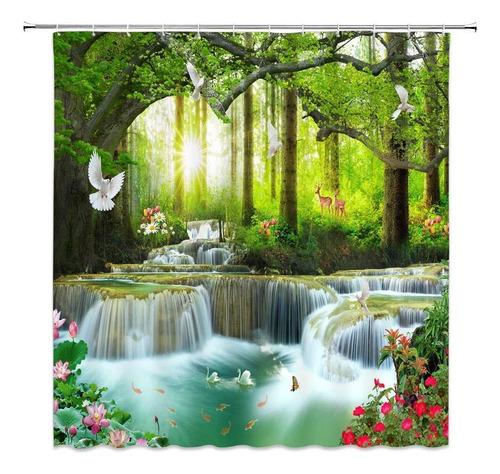 Cortina De Ducha De Cascada Con Forma De