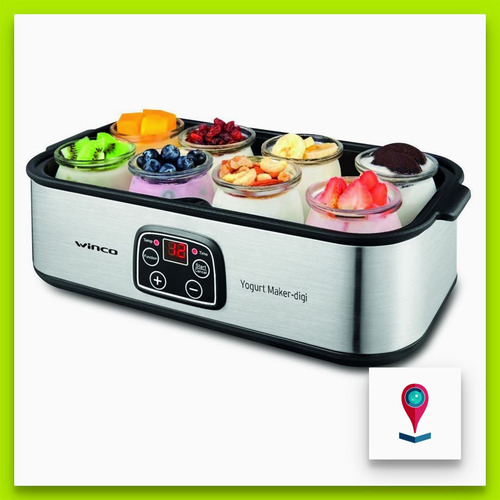 Winco W632 Yogurt Maker Digit 8 Porciones Timer Digital Color Acero