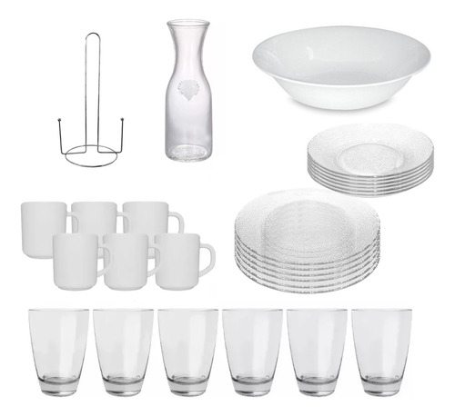 Set Vajilla Completa De Vidrio Para 6 Personas Kuchen