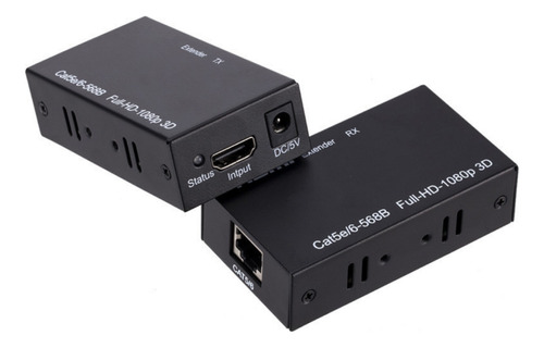 Extensión Hdmi A Rj45 Utp Cat 5/6 Ethernet Hasta 60 Metros