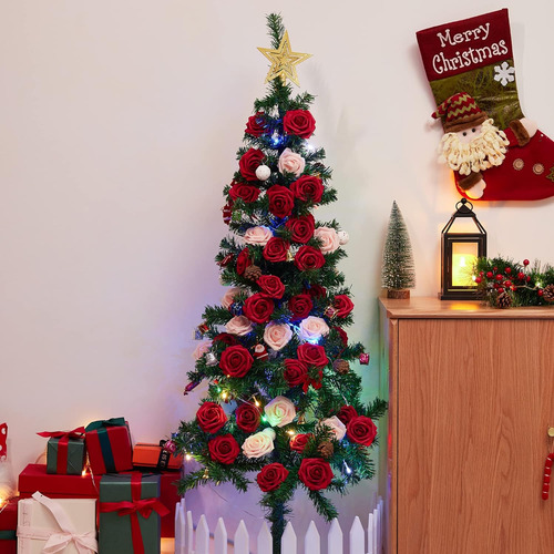 Adorno Arbol De Navidad Innogear 50 Piezas De Rosas Falsas
