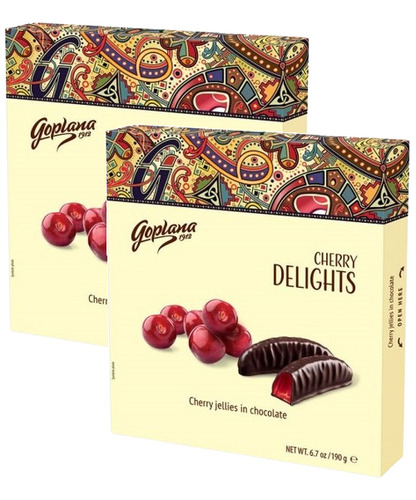 Kit 2 Chocolate Goplana Cherry Cereja Deligths 190g Polônia