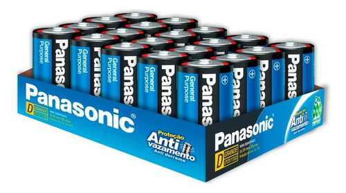 Batería Panasonic D2 grande con 1 pieza UM-1Sh300, kit C/20