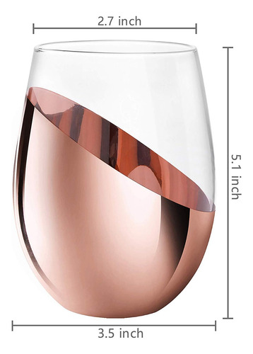 Juego De 6 Copas De Vino Mygift Modernas Sin Tallo, Blancas