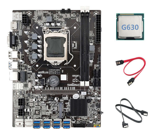 Placa Madre B75 Eth Mining, Adaptador Usb 8xpcie+cpu G630+2x