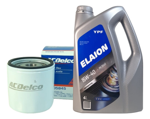 Kit Filtro Aceite Acdelco Corsa 1.6 + Aceite 15w40 Elaion