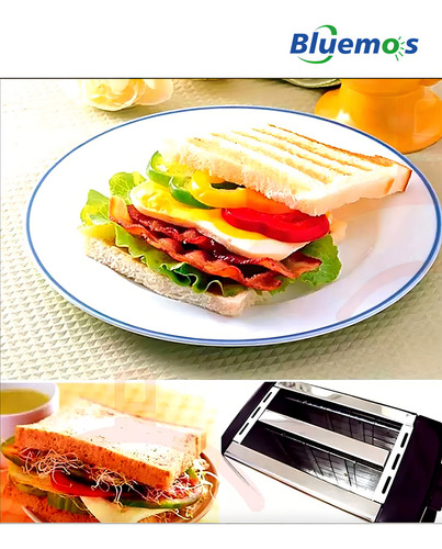 Tostador 2 Rebanadas De Pan Acero Inoxidable Bluemos Color Plateado 650w