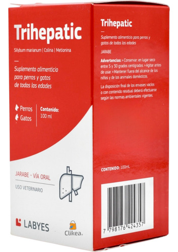 Paquete De 3 Trihepatic 100 Ml Labyes Protector Hepático
