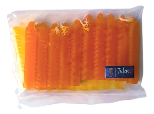 Velas / Cabos Mini Tatai Naranja 10 Pz 