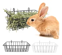 Comprar Comedero Metálico Para Conejos Y Pequeños Animales 23x10x7 C