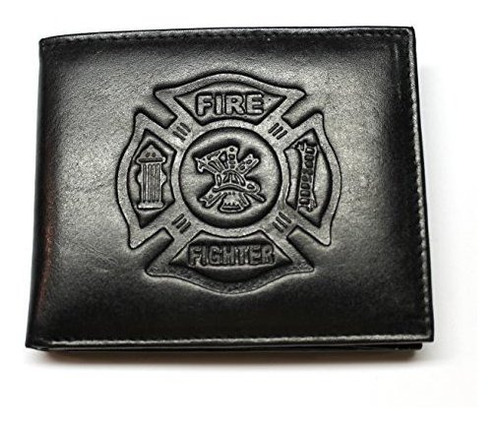 Luchador De Fuego Encarnado Cuero Bifold Cartera - 1d6kc