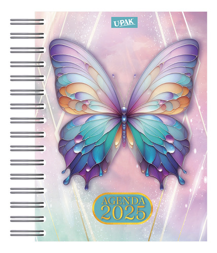 Agenda 2025 Deluxe Mariposas Brillantes V1 Upak Portada Lila