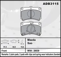 Comprar Juego Pastillas Freno Mazda 323 1990... Ford Escort Comline