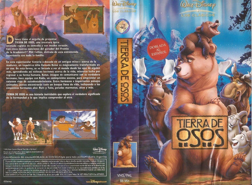 Ver Tierra De Osos En Espanol Latino Tierra De Osos Vhs Brother Bear Walt Disney Español Latino | MercadoLibre