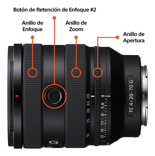 Lente Objetivo Sony Fe 20-70 Mm F4 Sel2070g Full Frame