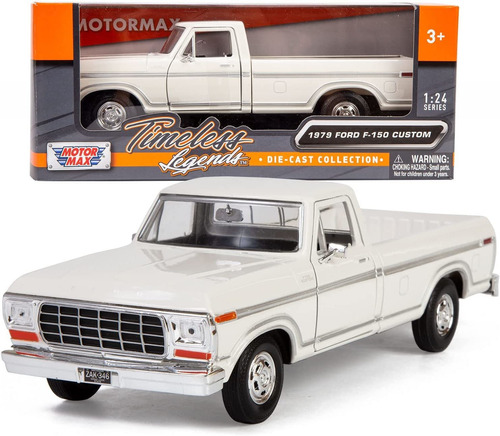 Motormax 1:24 1979 Ford F-150 Blanco Pickup Camioneta 