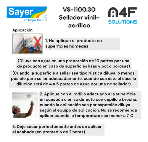 Sellador Vinil-acrílico Sellalack Base Agua Sayer 1 Pieza