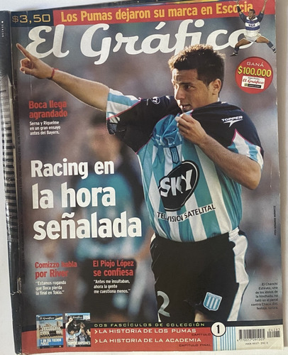 El Gráfico 4285 Antigua Revista 2001 Deportes Fútbol, P3-3g