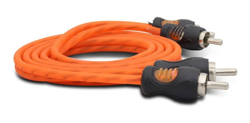 Imagem 2 de 3 de Cabo Coaxial Rca Kx3 Flexível 4mm 1 Metro Laranja Blindado