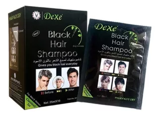 10 Unidades De Champ Dexe Para Cabello Negro, Tinte Instantn