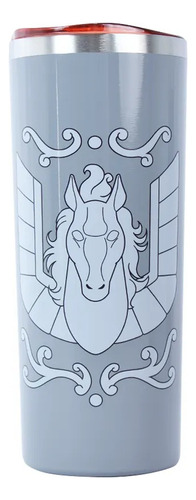 Termo Caballeros Del Zodiaco - Armadura De Pegaso 590 Ml Color Gris