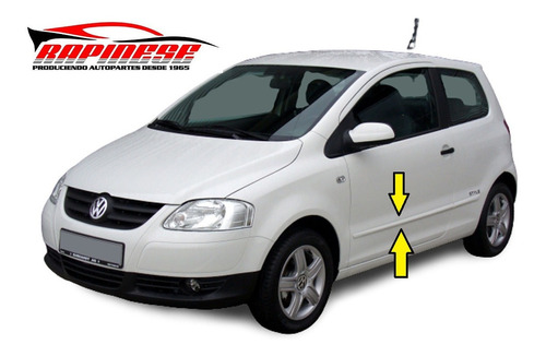 Vw Fox 3p   2009 Bagueta De Puerta Delantera Izquierda P/p