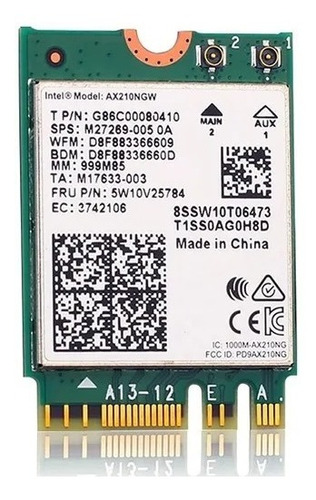 Placa Wireless Wi-fi 6e Intel Ax210 2.4gb Dell Inspiron 7580