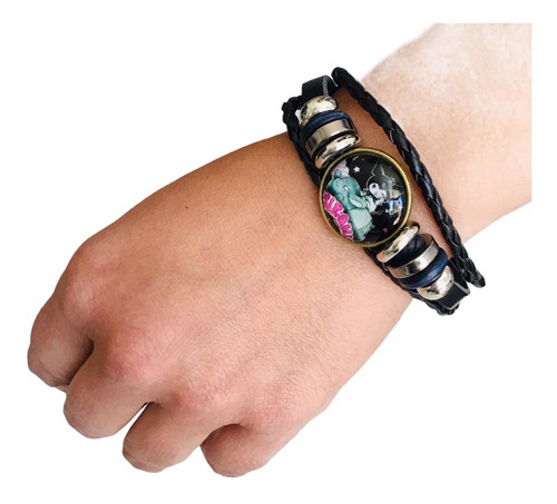 Pulsera Cuero Ajustable Kuromi Color Negro By Hello Kitty.