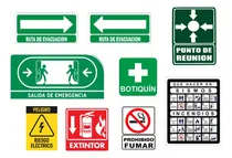 Comprar Señalamientos Protección Civil Seguridad Kit De 9 Pzas