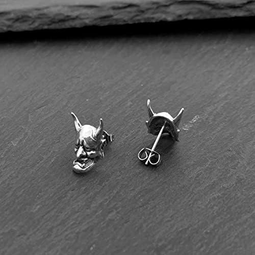 Pendientes De Tuerca Oni Hannya, Joyería Japonesa De Hallowe