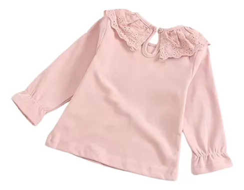 Blusa Remera Con Cuello Bebe