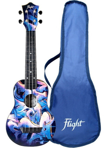 Flight Tus-40 Graffiti Ukulele Soprano Con Funda