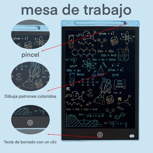 10 Pzs Pizarron Magico Lcd 8.5 Dibujo Y Escribir Para Niños Multicolor