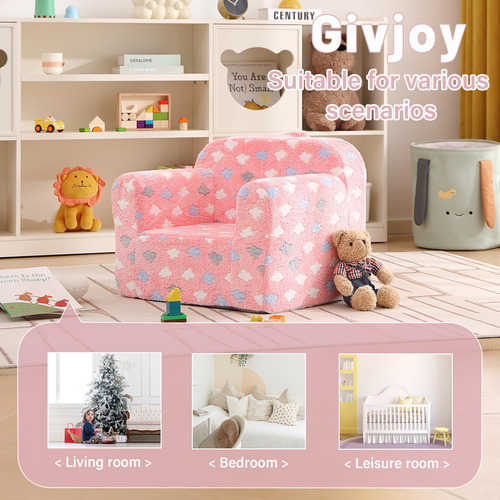 Sofá Infantil De Felpa Convertible Para Niños Y Niñas