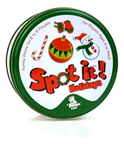 Jogo De Mesa Dobble Spot It! Holidays Com 55 Cartas