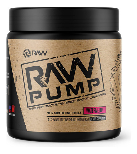 Raw Pump Stim Free Pre Entrenamiento | Suplemento Preentrena