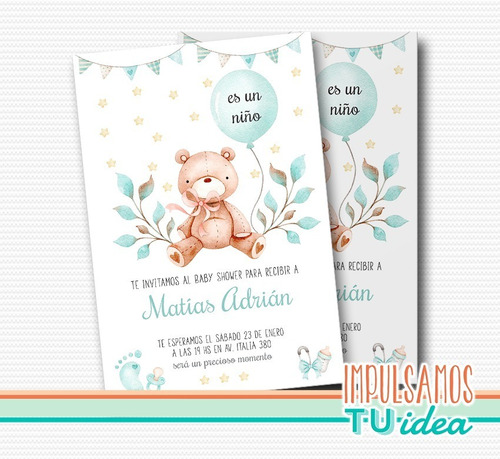 Baby Shower Tarjeta, Bautismo Varón Invitación Imprimible