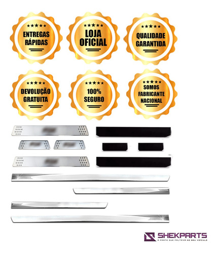 Kit Soleira + Friso Inferior E Blackout Hilux 2014 2015