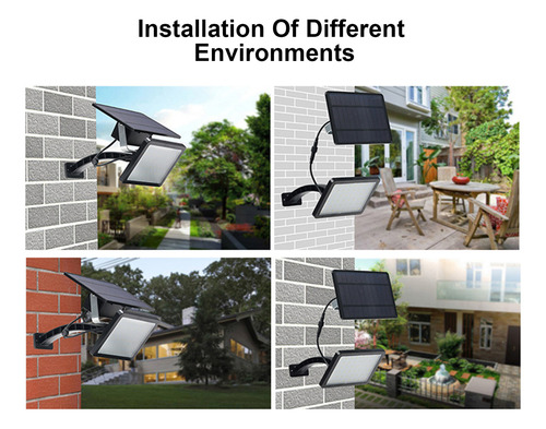 Luzes Solares Externas: 48 Leds, Luz Branca, Pátio De Jardim