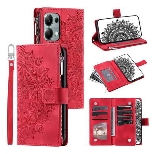 Funda De Piel Con Tapa Para Tarjetas Y Cartera .