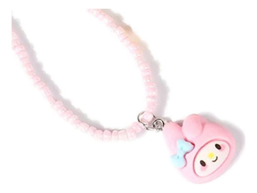 Collar My Melody Sanrio Accesorios Para Niña Color Morado Colgante Dije Personajes Kitty