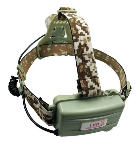Foco Linterna Minero Camuflado Led Camping Caza 15w