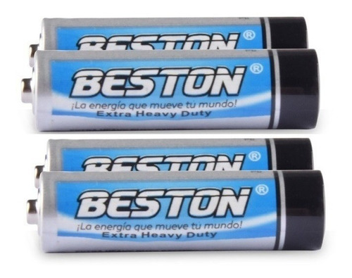 Paquete Baterias Pilas Carbon Zinc Aa Beston 1.5v X4 Unidad
