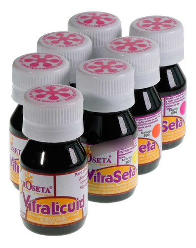 Vitraseta Roseta 30ml X 4 Colores