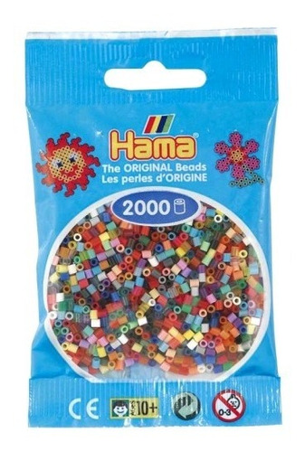 Hama Beads Mini Perler 2000unids Mix Colores Surtido Pixel