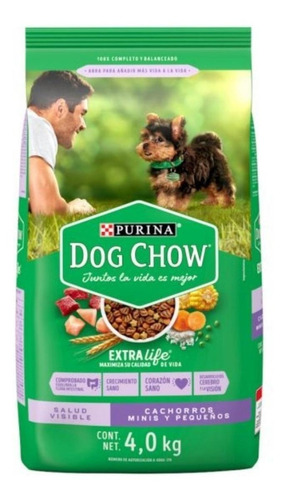 Alimento Dog Chow Salud Visible cachorro de raza  mini y pequeña sabor mix en bolsa de 4kg